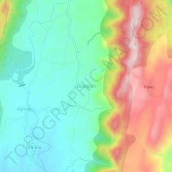 Dodawali topographic map, elevation, terrain