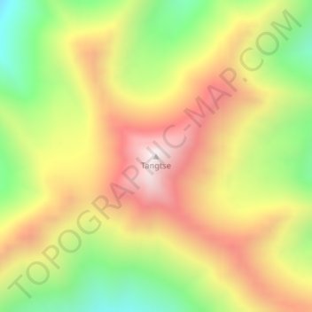 Tangtse topographic map, elevation, terrain