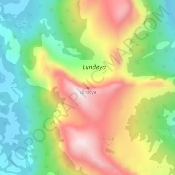 Lundoya topographic map, elevation, terrain