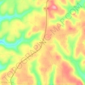 Marchand topographic map, elevation, terrain