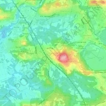 Malgesso topographic map, elevation, terrain