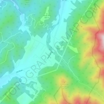 Ida topographic map, elevation, terrain