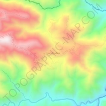 San Isidro topographic map, elevation, terrain