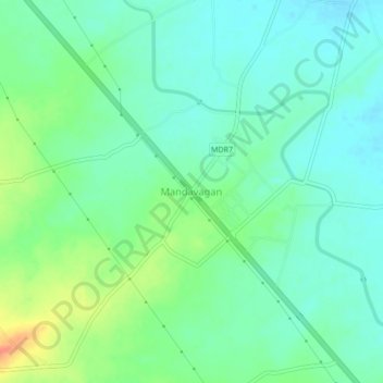 Mandavagan topographic map, elevation, terrain