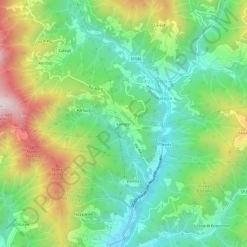 Levaggi topographic map, elevation, terrain