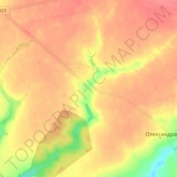 Novosilske topographic map, elevation, terrain