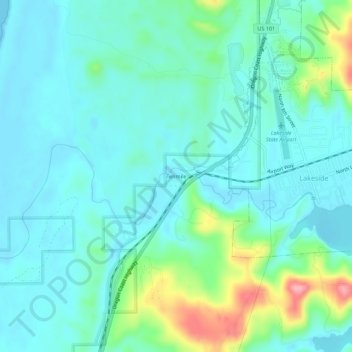 Tenmile topographic map, elevation, terrain