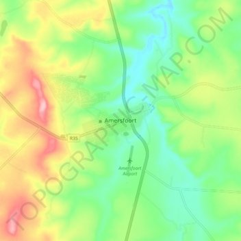 Amersfoort topographic map, elevation, terrain