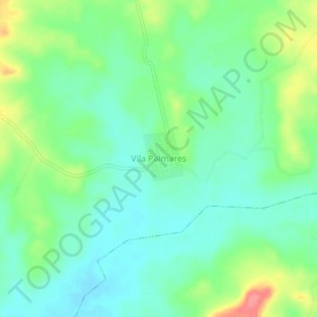 Vila Palmares topographic map, elevation, terrain