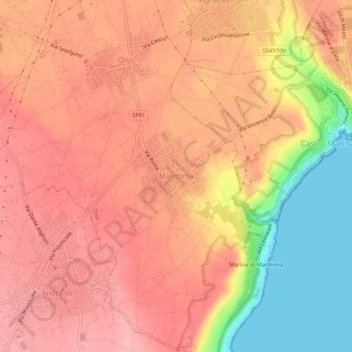Marittima topographic map, elevation, terrain