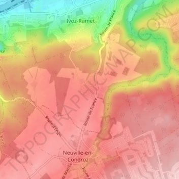 Gros-Chêne topographic map, elevation, terrain