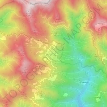 Gavigno topographic map, elevation, terrain