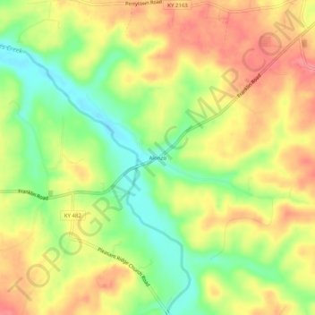 Alonzo topographic map, elevation, terrain