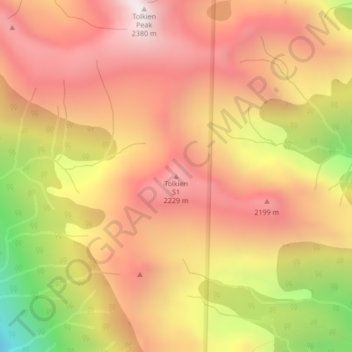 Tolkien S1 topographic map, elevation, terrain
