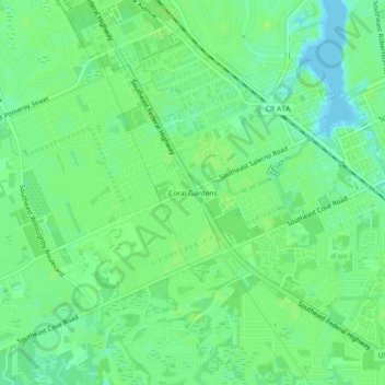 Coral Gardens topographic map, elevation, terrain