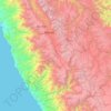 Province of Recuay topographic map, elevation, terrain