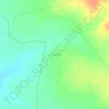 Las Bateas topographic map, elevation, terrain
