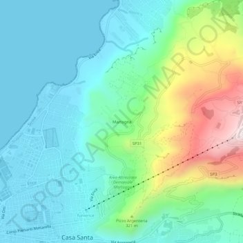 Martogna topographic map, elevation, terrain
