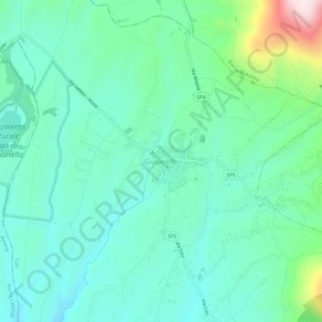 Giulianello topographic map, elevation, terrain