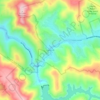Lagunitas topographic map, elevation, terrain