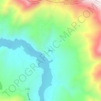 Nitrito topographic map, elevation, terrain