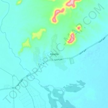 Abadla topographic map, elevation, terrain