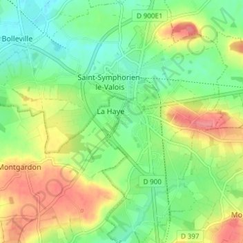 Le Clos Versailles topographic map, elevation, terrain