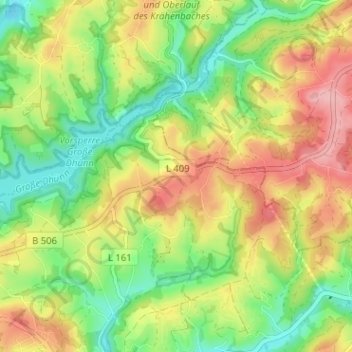 Laudenberg topographic map, elevation, terrain