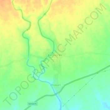 Kerhale Bk topographic map, elevation, terrain