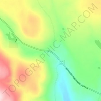 Riske Creek topographic map, elevation, terrain