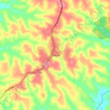 Chiraa topographic map, elevation, terrain
