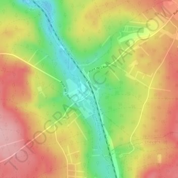 Pont de Libin topographic map, elevation, terrain
