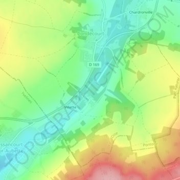 Parc de Villette topographic map, elevation, terrain
