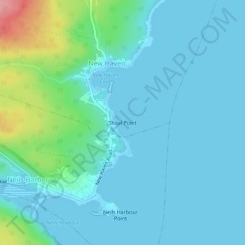 Shoal Point topographic map, elevation, terrain