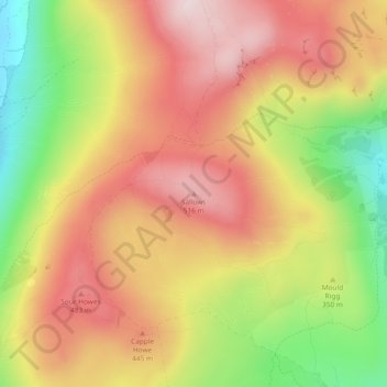 Sallows topographic map, elevation, terrain