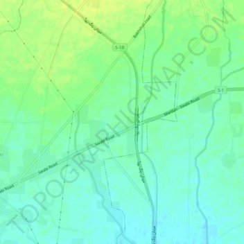 Swabi topographic map, elevation, terrain