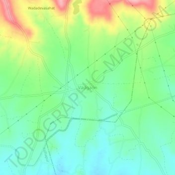 Vadgaon topographic map, elevation, terrain