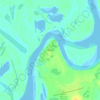 Noorvik topographic map, elevation, terrain