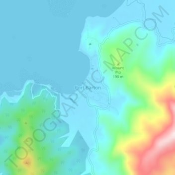 Port Barton topographic map, elevation, terrain