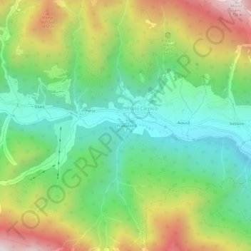 Pradumbli topographic map, elevation, terrain