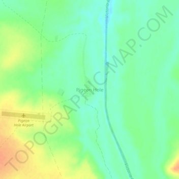 Pigeon Hole topographic map, elevation, terrain