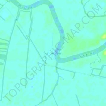 Sungai Nyiur topographic map, elevation, terrain