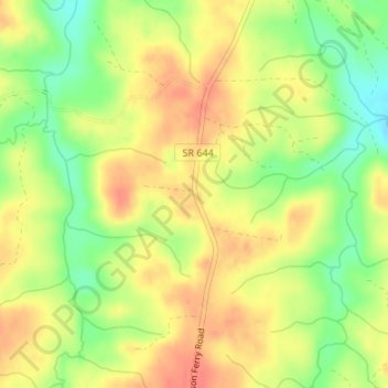 Merchant topographic map, elevation, terrain