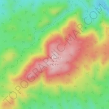 Lockwood Peak topographic map, elevation, terrain