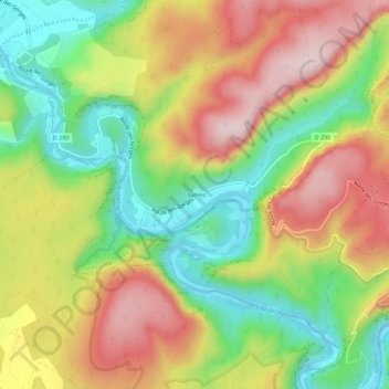 Chames topographic map, elevation, terrain