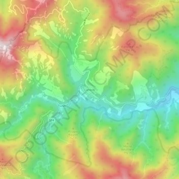 Corniolo topographic map, elevation, terrain
