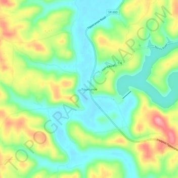 Tippecanoe topographic map, elevation, terrain