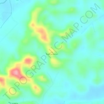 Bukit Jementah topographic map, elevation, terrain
