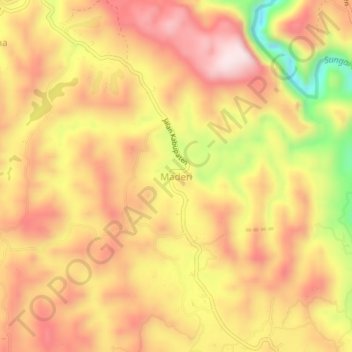 Maderi topographic map, elevation, terrain
