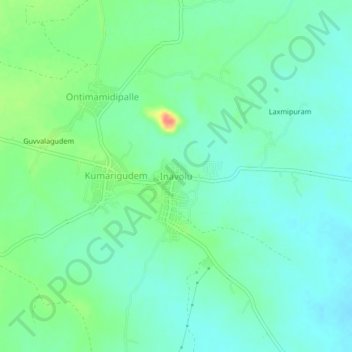 Inavolu topographic map, elevation, terrain